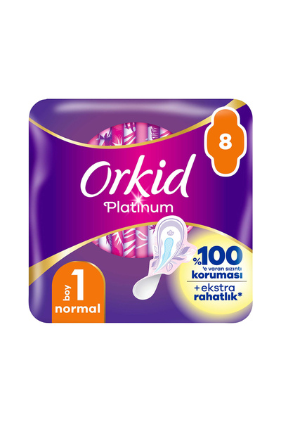Orkid Platinum Hijyenik Ped Normal Tekli Paket 8 Ped