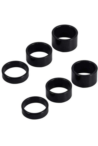 SARİSSA BİSİKLET Bisiklet Furş Spacer 6'lı Paket (3/5/8/10/15/20mm) Siyah Fur...