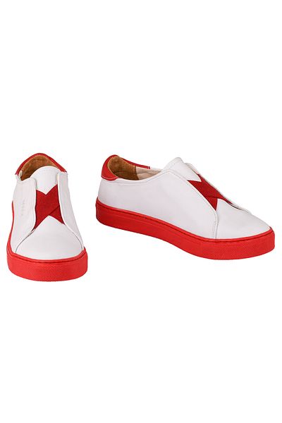 NOOSY Λευκό Κόκκινο Γυναικείο Sneaker
