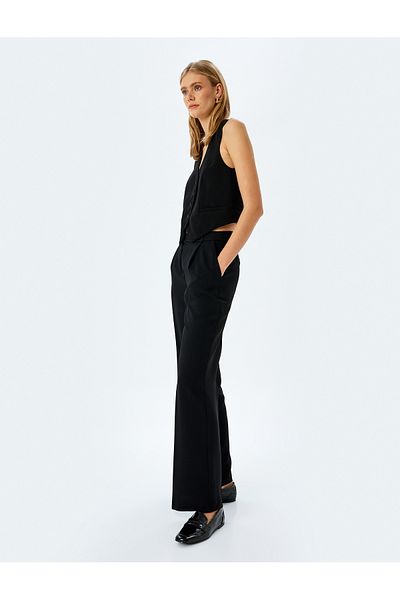 Koton Loose Straight Leg Fabric Trousers with Comfortable Fit Pockets