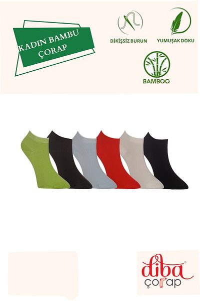 Diba Set of 6 Bamboo Booties Women's Socks