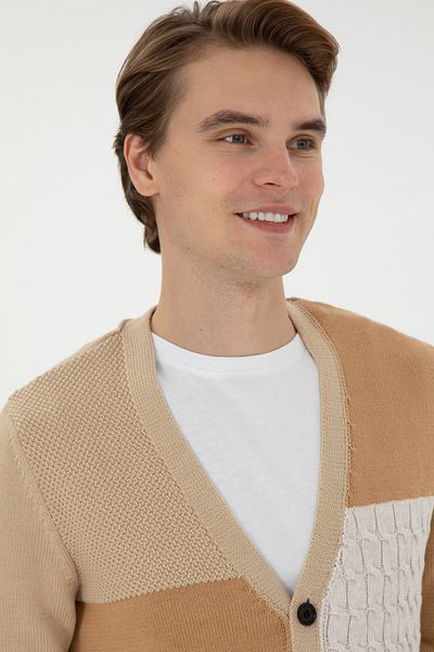 U.S. Polo Assn. Men's Sand Knitwear Cardigan 50293096 -Vr085