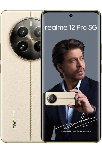 realme هاتف 12 برو 5G ثنائي الشريحة Navigator باللون البيج وذاكرة وصول عشوائي سعة 8 جيجابايت وذاكرة داخلية سعة 256 جيجابايت