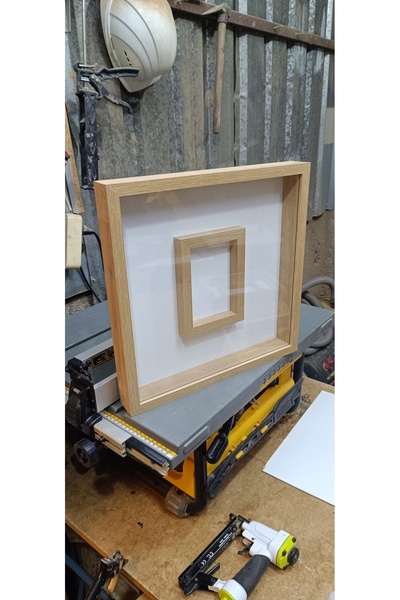 Home Emass Kuru Gül, Gelin Çiçeği, Anı Çerçevesi Safir Meşe Pleksi Camlı 40x40