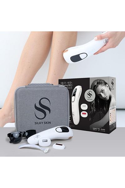 Silky Skin IPL Laser Hair Removal, Ice-Cooling, with 2 heads 999999 Flashes Hair Remover with 5 Modes