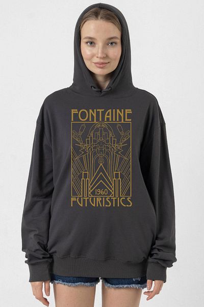 Tshirthane Fontaine Futuristics Bioshock Women's 2Ip Hoodie - Smoked