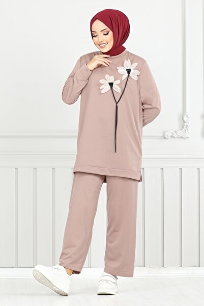 ModaMerve 796OZR1047-M Costum din două piese Vision - Detaliu flori