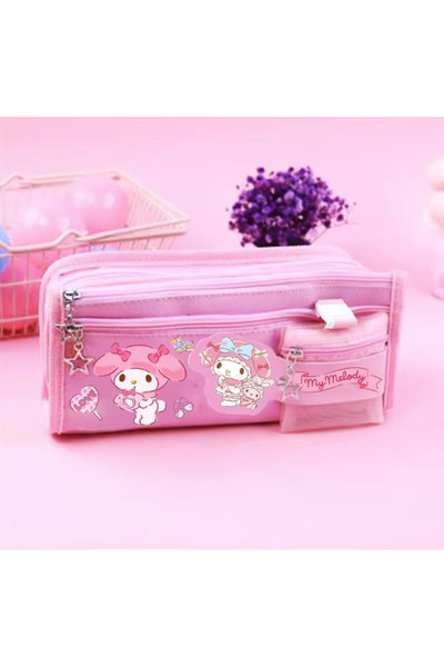 NETAVANTAJ Sanrio My Melody Pembe Yüksek Kapasiteli Çok Gözlü Kalemlik
