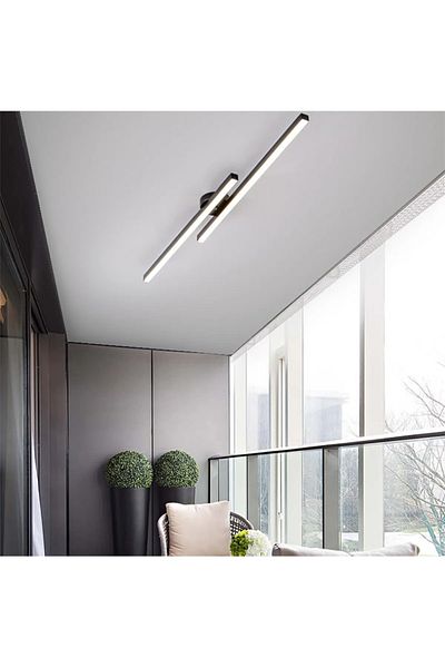 laaysa Modern Black Led Black Daylight Ceiling Lighting 50 cm Length