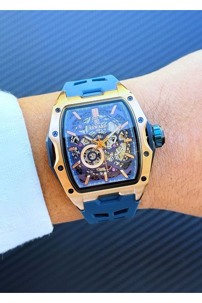 Reward A 146047   Automatic Mechanism Black Silicone Band Men's Wrist Watch