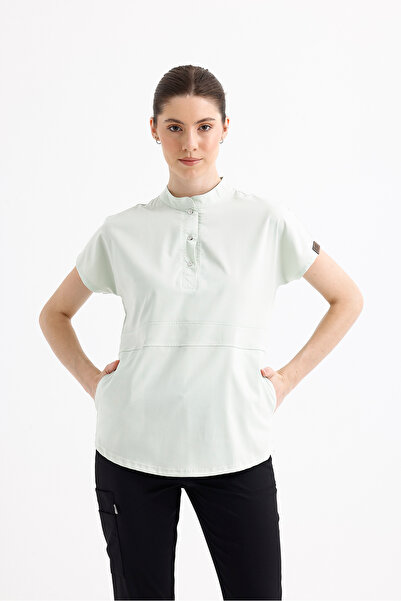 Class Üniforma Nova - Su Yesili Likralı Unisex Medikal Hemşire Ve Doktor Üniforması Scrubs Cerrahi Giyim Takım