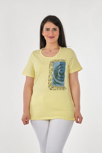 Vedi -Bb Oversize Short Sleeve Minimalist Women's Blouse - Casual