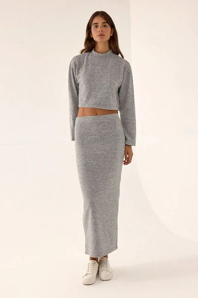 Hiccup Fusta Midi Straight Fit Tricotaj