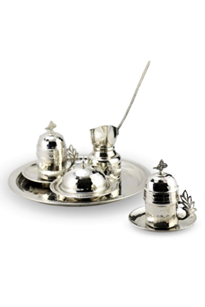 Efsoon Organics 2 Fincanlı Dövme Bakır Kahve Takımı