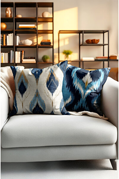 CANİLA Husă de pernă cu două fețe, imprimată digital, cu model țesut. Husă de pernă decorativă moale.