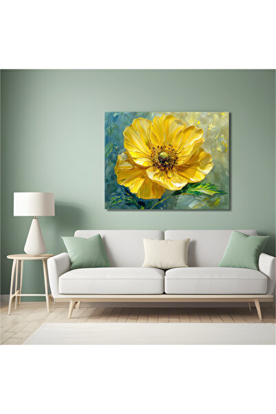 TRADE AYS Big Yellow Flower Kanvas Tablo