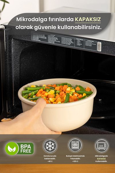 MYBOX 3 Piece Set Ayza Refrigerator - Microwave and Freezer Compatible Storage Container