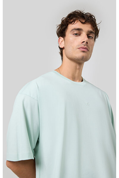 Champion Script Shop Crewneck T-Shirt Green Men's T-Shirt-220279-Gs122