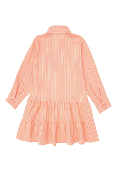 U.S. Polo Assn. Kız Çocuk Somon Dokuma Gömlek Elbise 50297418-VR047