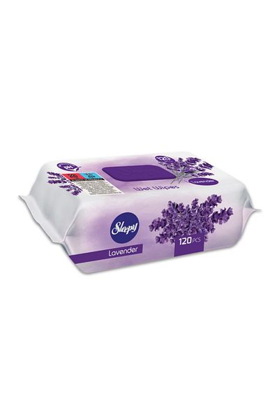 Sleepy Fresh Wipes Lavender Scent, 120 Sheets, Alcohol-Free, Gentle on Skin, Refreshing Clean