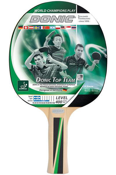 DONIC مضرب تنس الطاولة Donic Top Team Level 400 معتمد من ITTF مقاس 1.5 مم