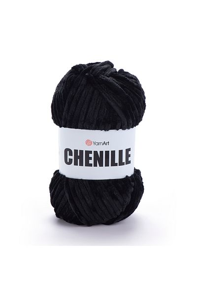 Yarnart Chenille - Πλεκτό Νήμα Χειρός Μαύρο-542
