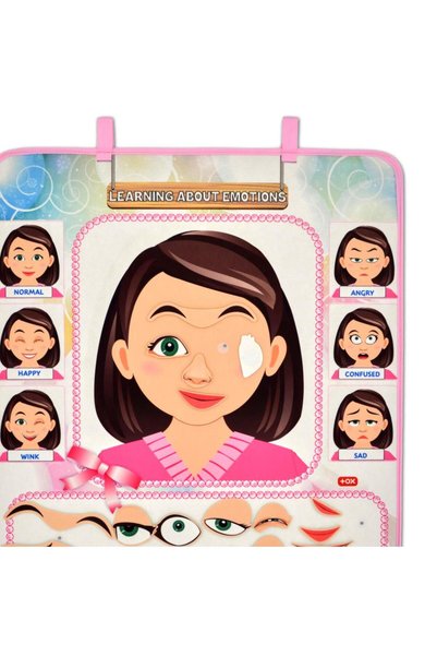 Tox I'M Learning English Feelings Felt Velcro Wall Board (Girl) , Educational Toy