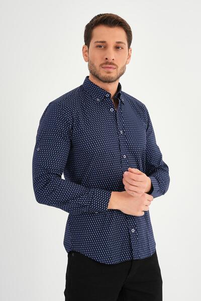 ALEXANDERGARDI Сорочка в смужку Slim Fit (E20-32110)