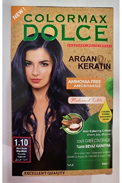 COLORMAX DOLCE Colormax Amonyaksız Saç Boyası 1.10-mavi Siyah