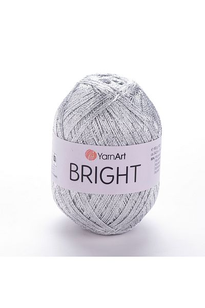 Yarnart Φωτεινό - Glitter Χειροποίητο Νήμα Ασημί-128