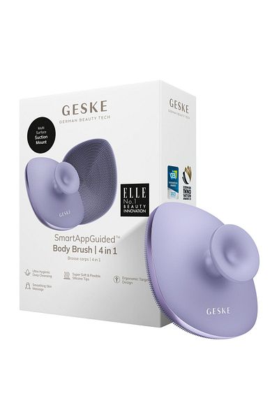 Geske Soft Silicone Body Cleansing Brush with Metal Detail |   Body Brush