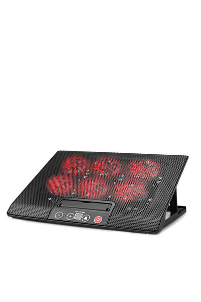 Revenge M8 6 Fanlı Notebook Cooler Ayarlanabilen Kırmızı LED Işıklı Fan Lapto...
