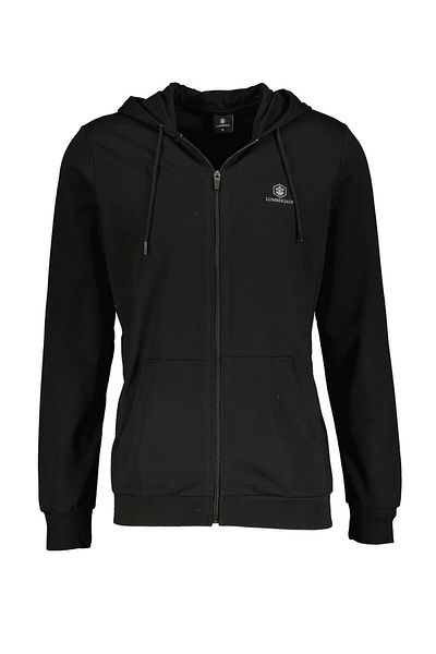 lumberjack Hanorac negru pentru bărbați - cu fermoar, BASIC SN72