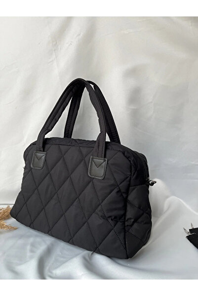 Paydey Siyah Renk Büyük Boy Paraşüt Kumaş Cüzdanlı Çapraz Askılı Çanta