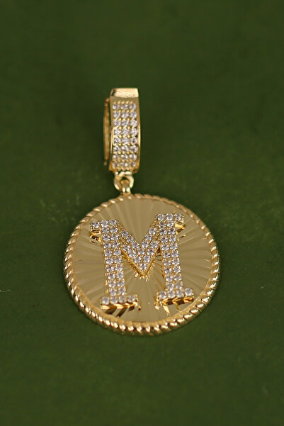 Çgk Çiğdem Gürel Kuyumculuk M Harfi Altın Kolye Ucu