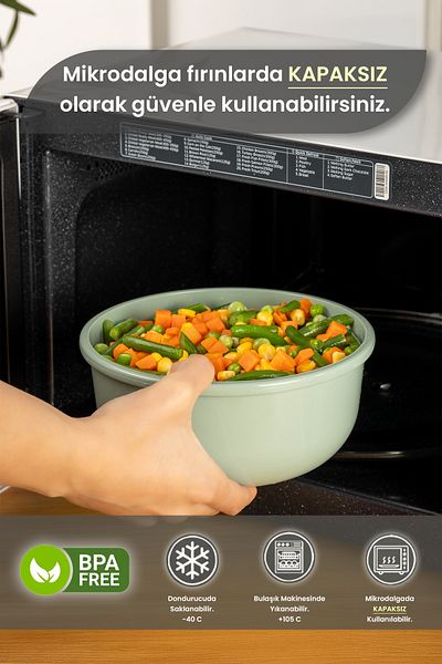 MYBOX 3 Piece Set Ayza Refrigerator - Microwave and Freezer Compatible Storage Container