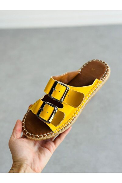 Mida Shoes Ykita Hardal Deri Terlik