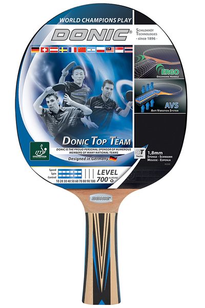 DONIC مضرب تنس الطاولة Donic Top Team Level 700 - 1.8 مم معتمد من ITTF