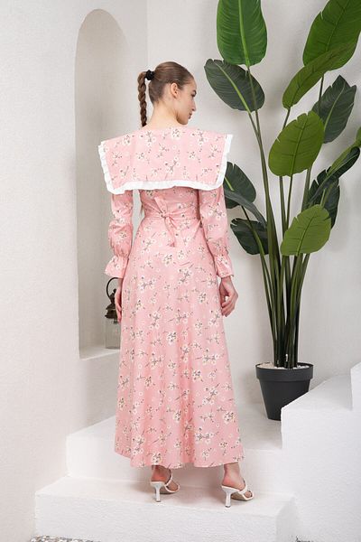 KÜÇÜĞÜM BUTİK Hijab Spring Branch Powder Color Mobile Collar Flared Mother Daughter Combination (ΜΟΝΟ ΠΩΛΕΙΤΑΙ)