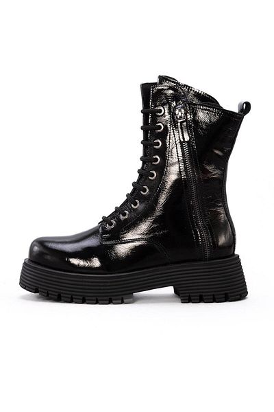 Gusse Enna Women's Genuine Patent Leather Boots 248001 -3