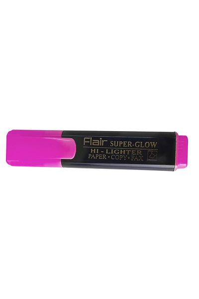 Flair Super Glow Chisel Tip Text Hi-lighters set of 10, Pink