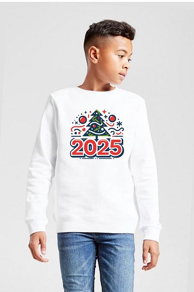 Tshirthane La mulți ani 2025 Hanorac alb esențial pentru copii 2ip