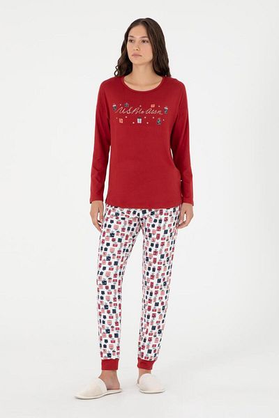 U.S. Polo Assn. Women's Burgundy Pajamas t