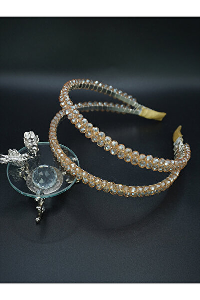 gelinmz Διπλό Νυφικό Στέμμα Κρυστάλλινο και Μεταλλικό – Κατάλληλο για Γάμο κα...