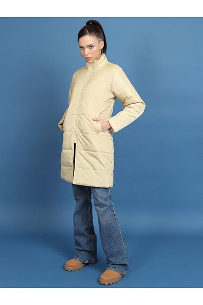 Tokyo Talkies By Styli Longline High Neck Padded Jacket