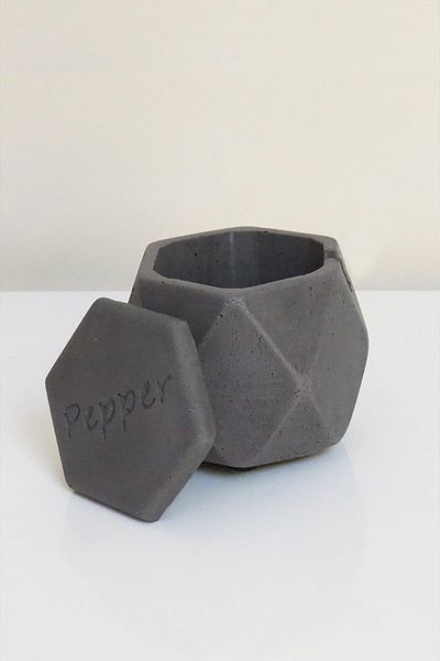 Ghogol Home Hexagonal Concrete Pepper Shaker - Anthracite