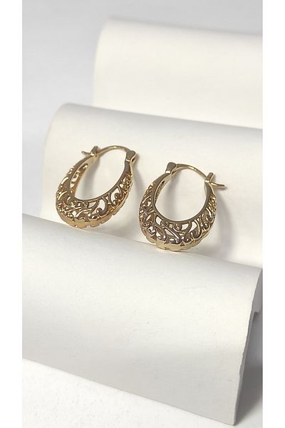 Bijutek Xuping Vip Rose Gold Zircon Stone Hoop Steel Earrings for Women