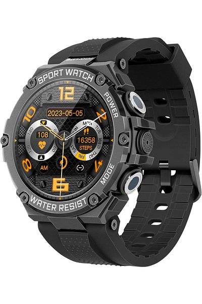 Promate Xwatch-R19 Rugged Smart Watch for Men, 1.53" Round Dial with Bluetooth Calling, Water Resist