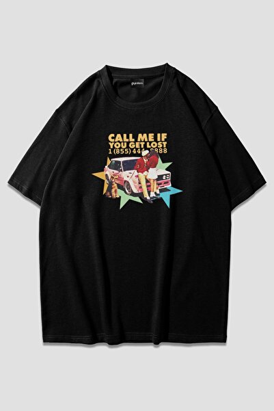 ZOKAWEAR تي شيرت Call Me If You Lost كبير الحجم للجنسين