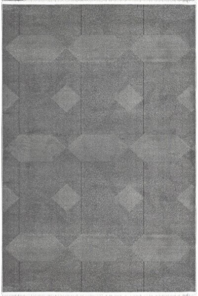 Royal Halı Arles Fj01b Antrasit Akrilik Yumuşak Dokulu Modern Çizgili Halı Karademir Home